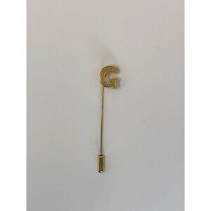 Vintage Gold Tone Letter "G" Stick Pin